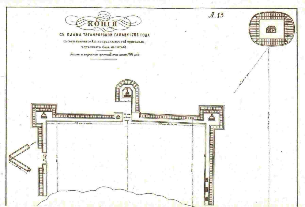 Цитадель Черепаха в Таганрогской гавани 1704г.